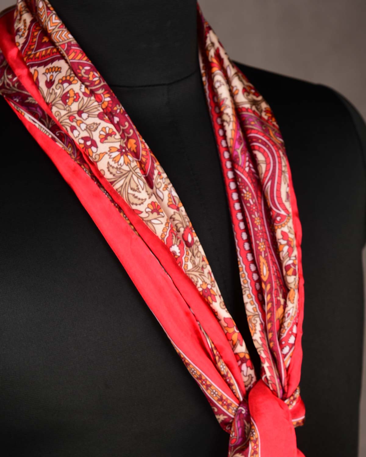 Multi-color Printed Silk Unisex Scarf 72"x21"-HolyWeaves