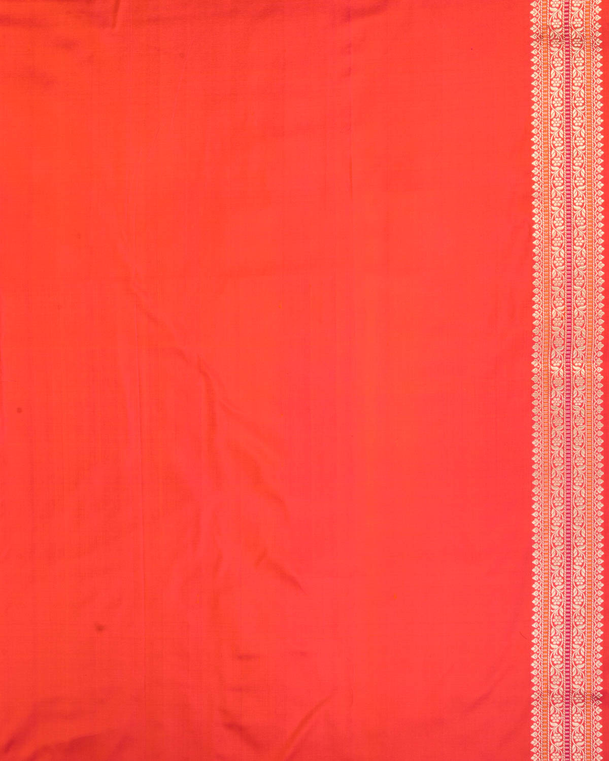 Shot Pink-Orange Banarasi Gold Zari & Meena Duet Buti Kadhuan Brocade Handwoven Katan Silk Saree with Koniya Buta-HolyWeaves