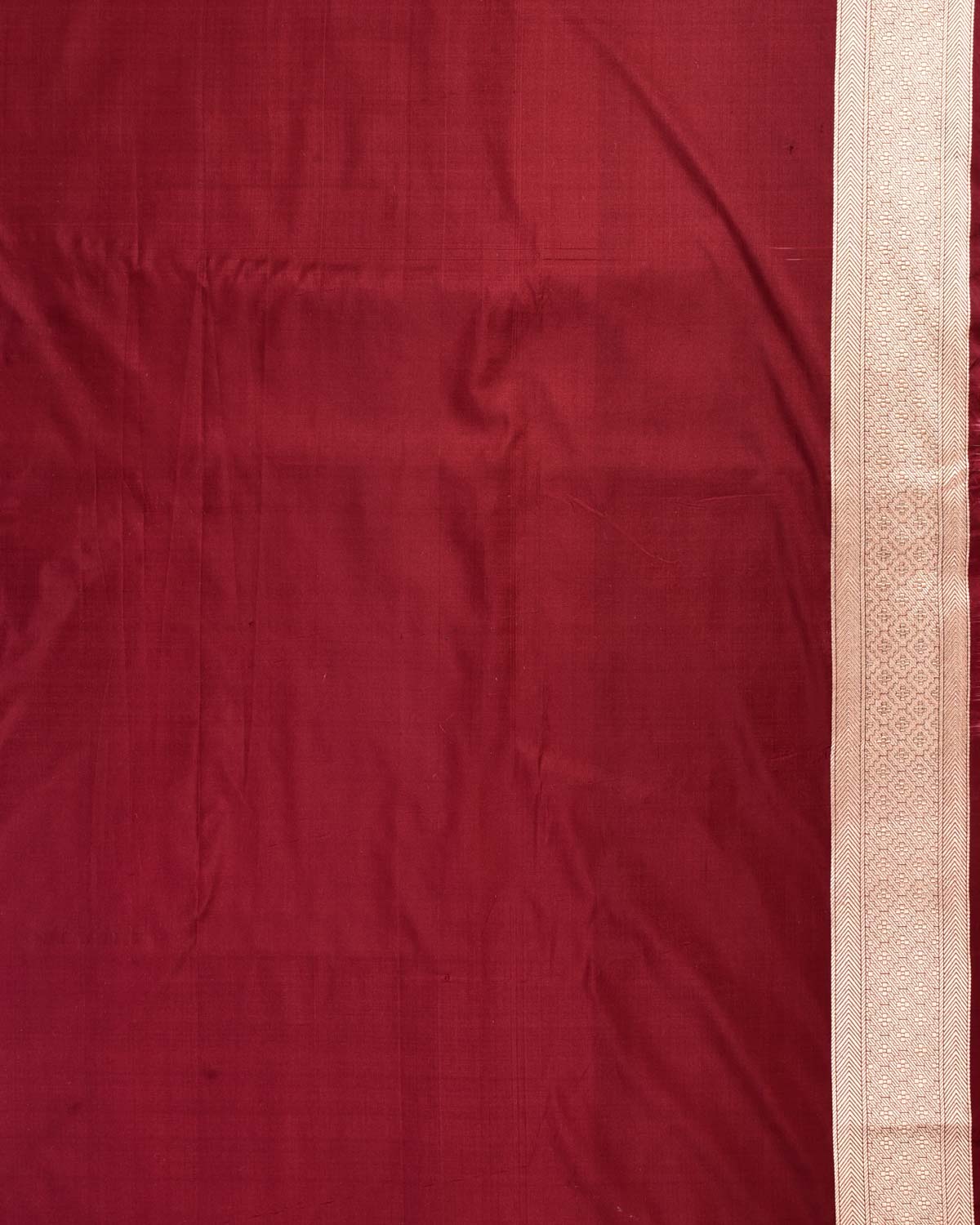 Maroon Banarasi Alfi Sona Rupa Paisley Jaal Cutwork Brocade Handwoven Katan Silk Saree - By HolyWeaves, Benares