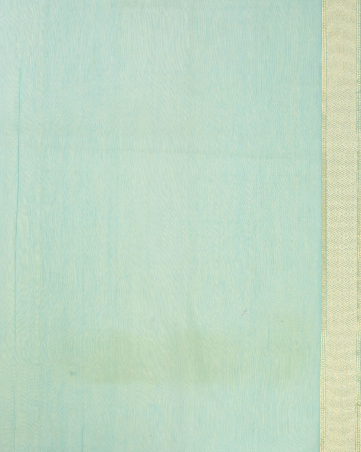 Blue Banarasi Resham & Gold Zari Moroccon Grids Cutwork Brocade Handwoven Cotton Silk Saree - By HolyWeaves, Benares