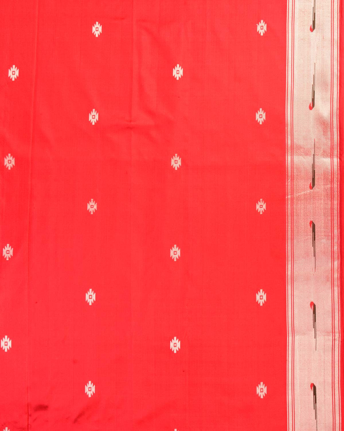 Green Banarasi Deer Peacock Parrot & Swan Paithani Cutwork Brocade Handwoven Katan Silk Saree - By HolyWeaves, Benares