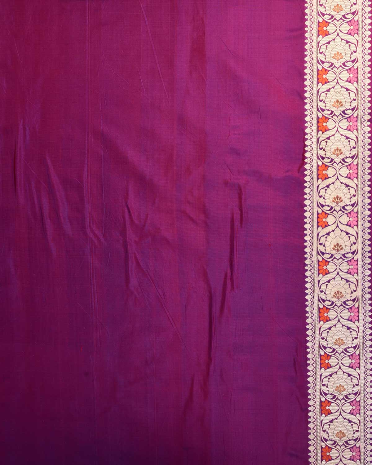 Bridal Red Banarasi Gold Zari & Meena Jangla Kadhuan Brocade Handwoven Katan Silk Saree-HolyWeaves