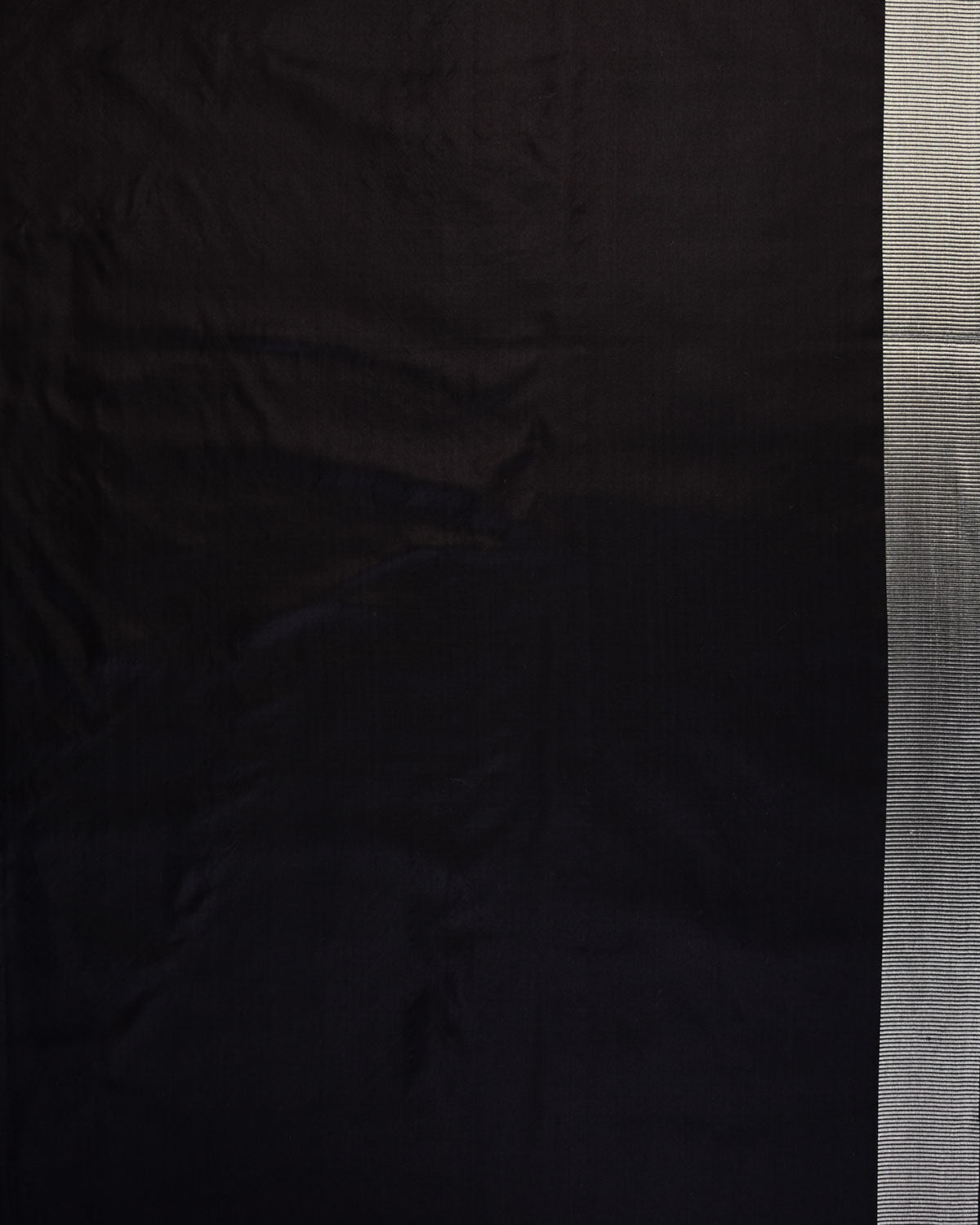 Black Banarasi Silver Zari "Pisces" Brocade Handwoven Katan Silk Saree-HolyWeaves