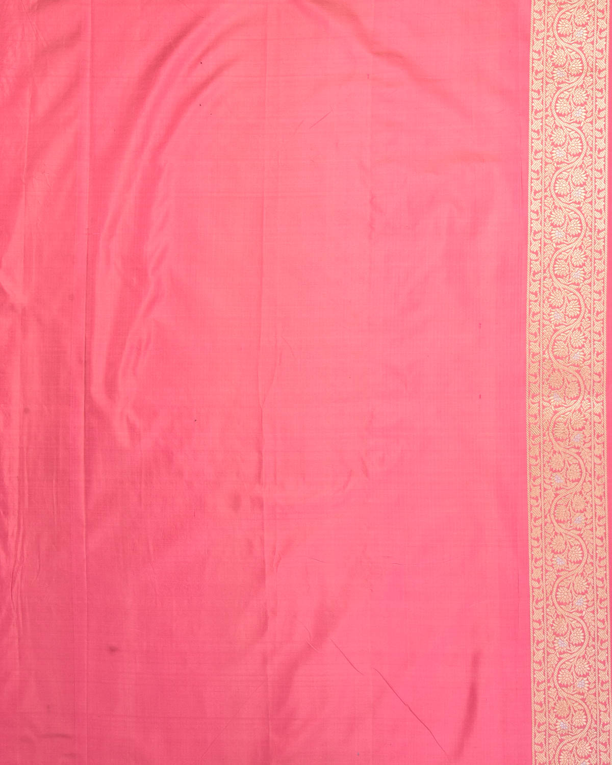 Light Coral Pink Banarasi Gold & Silver Zari Random Blocks Cutwork Brocade Handwoven Katan Silk Saree-HolyWeaves