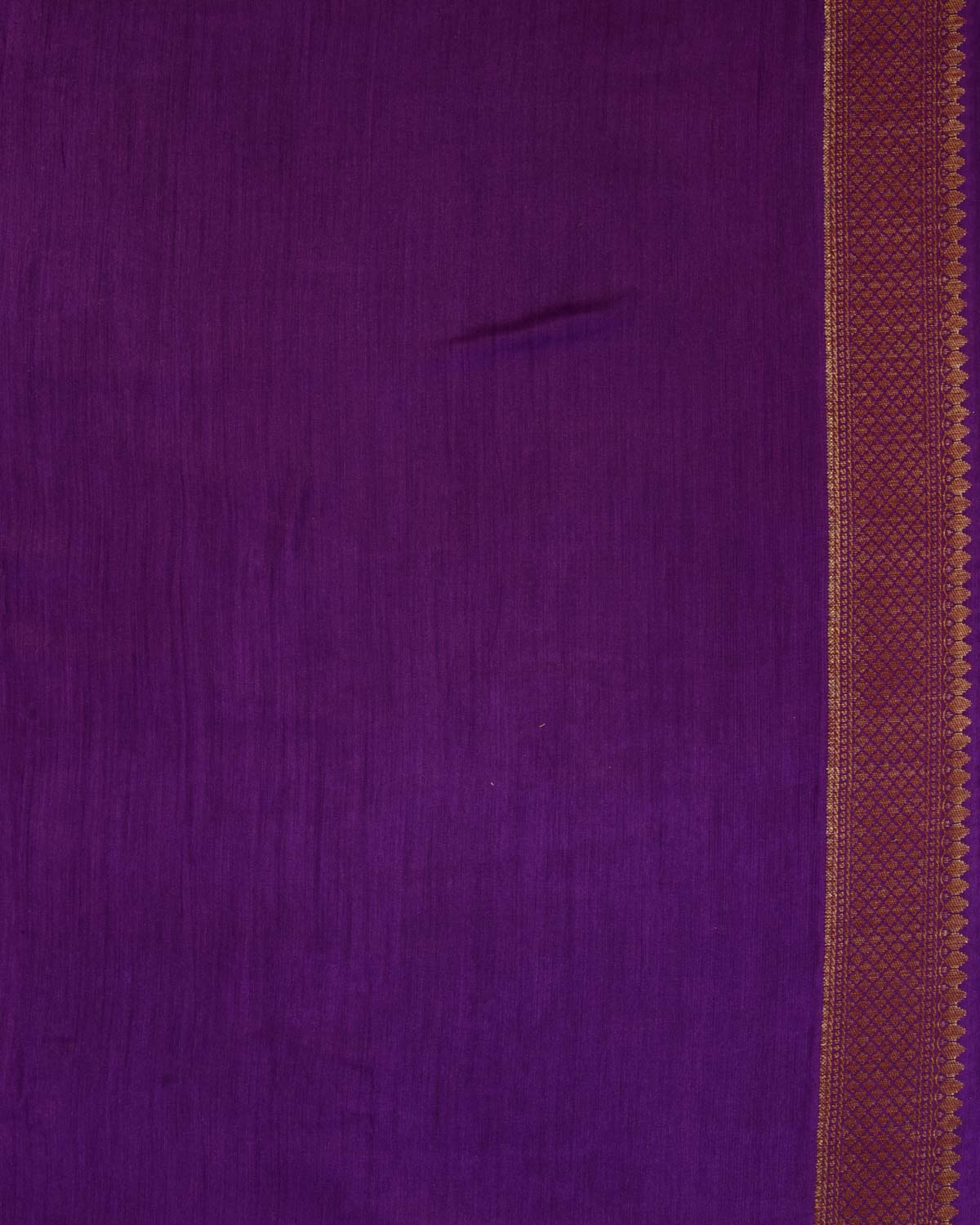Purple Banarasi Antique Zari and Meena Flower Buta Cutwork Brocade Woven Muga Silk Saree-HolyWeaves