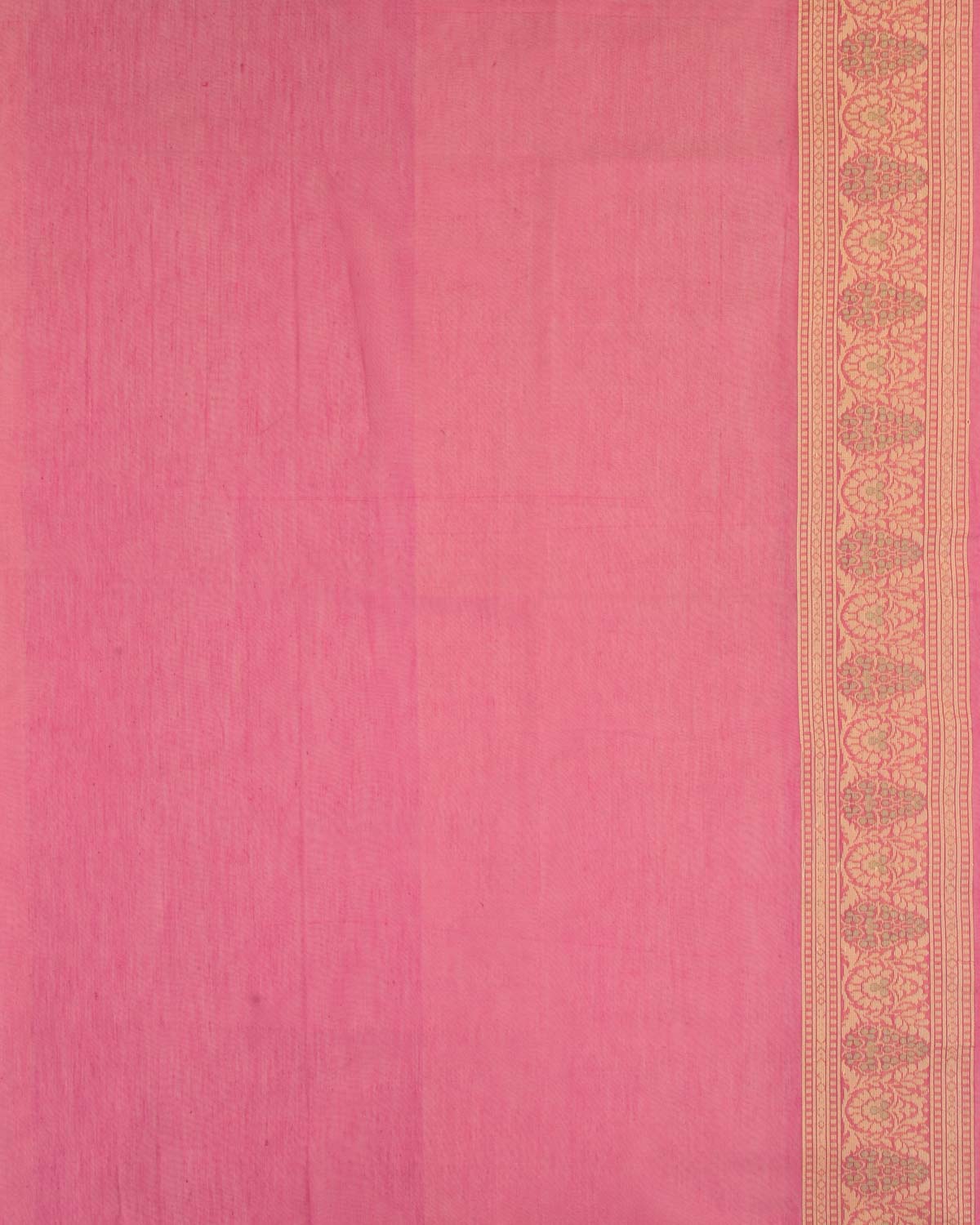 Light Coral Pink Banarasi Alfi Resham Buta Jaal Cutwork Brocade Woven Art Cotton Silk Saree-HolyWeaves