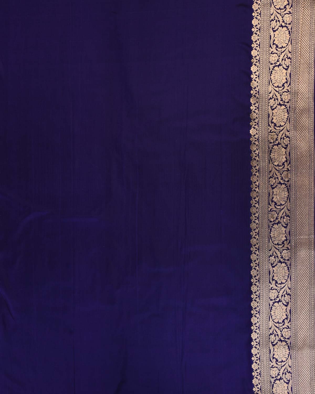 Purple Banarasi Gold Zari Cutwork Brocade Handwoven Katan Silk Saree-HolyWeaves