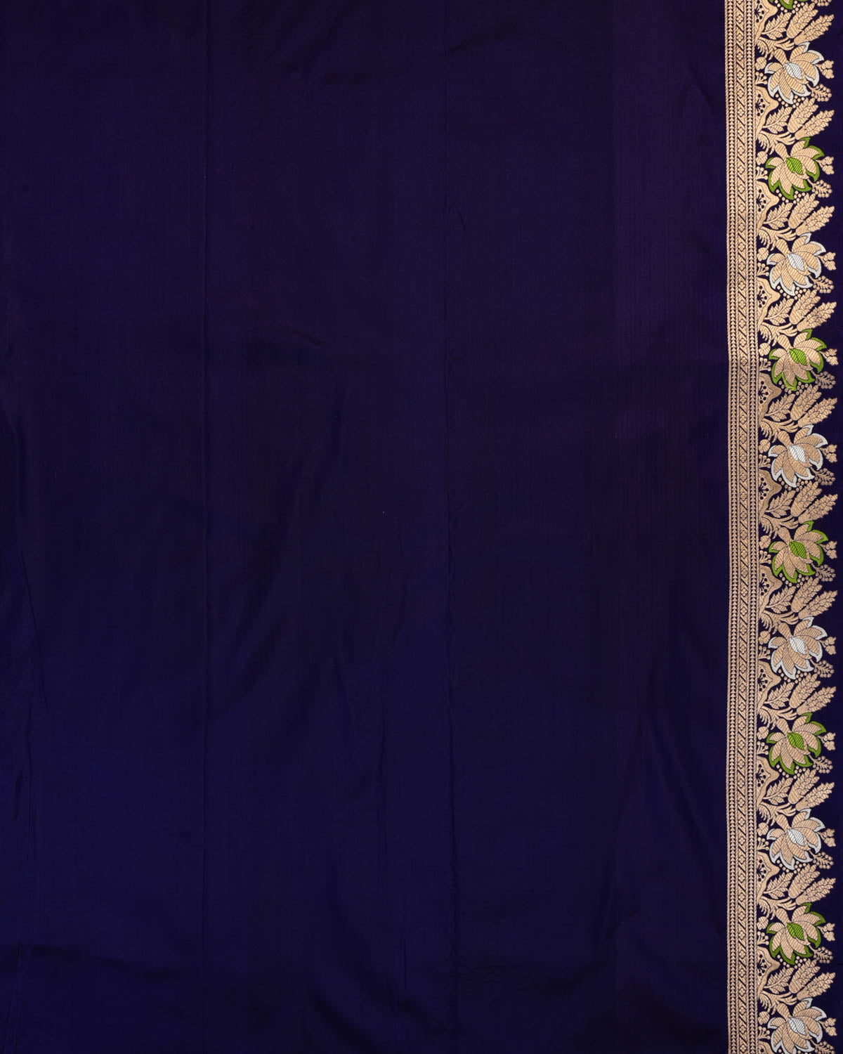 Indigo Banarasi Gold Zari and Meenekari Jaal Cutwork Brocade Handwoven Katan Silk Saree-HolyWeaves