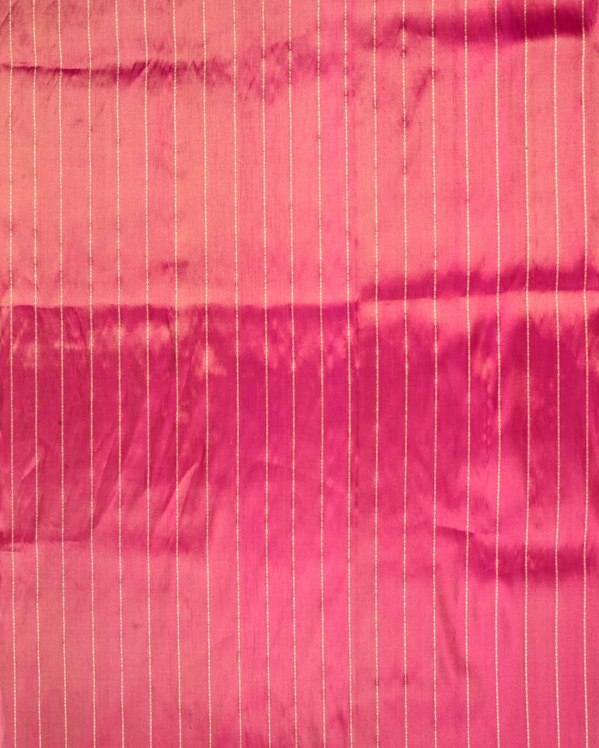 Metallic Mauve Banarasi Gold Zari Buti Kadhuan Brocade Handwoven Katan Tissue Saree with Meenekari Border-HolyWeaves