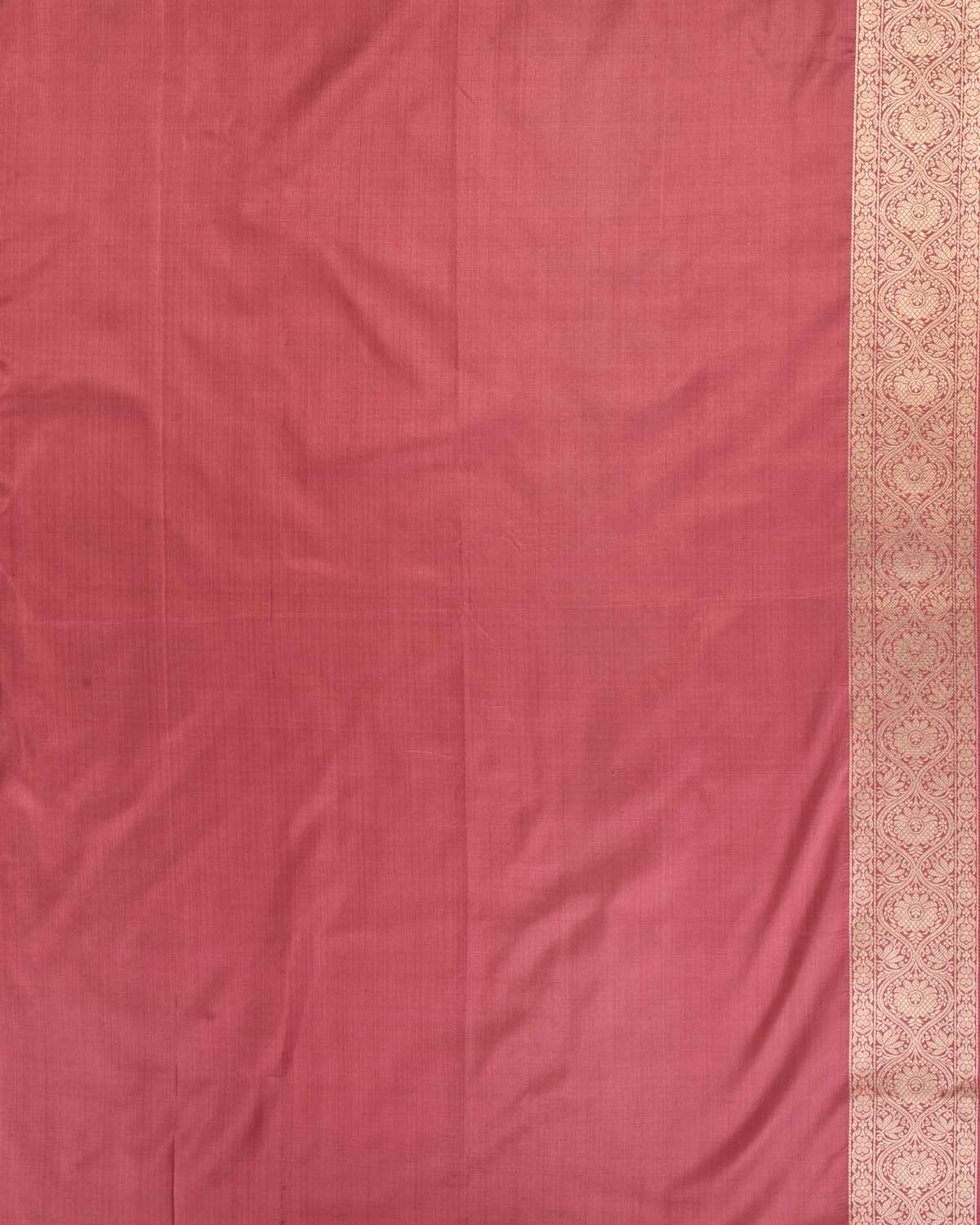 Thulian Pink Banarasi Gold Zari Floral Jaal Cutwork Brocade Handwoven Katan Silk Saree-HolyWeaves