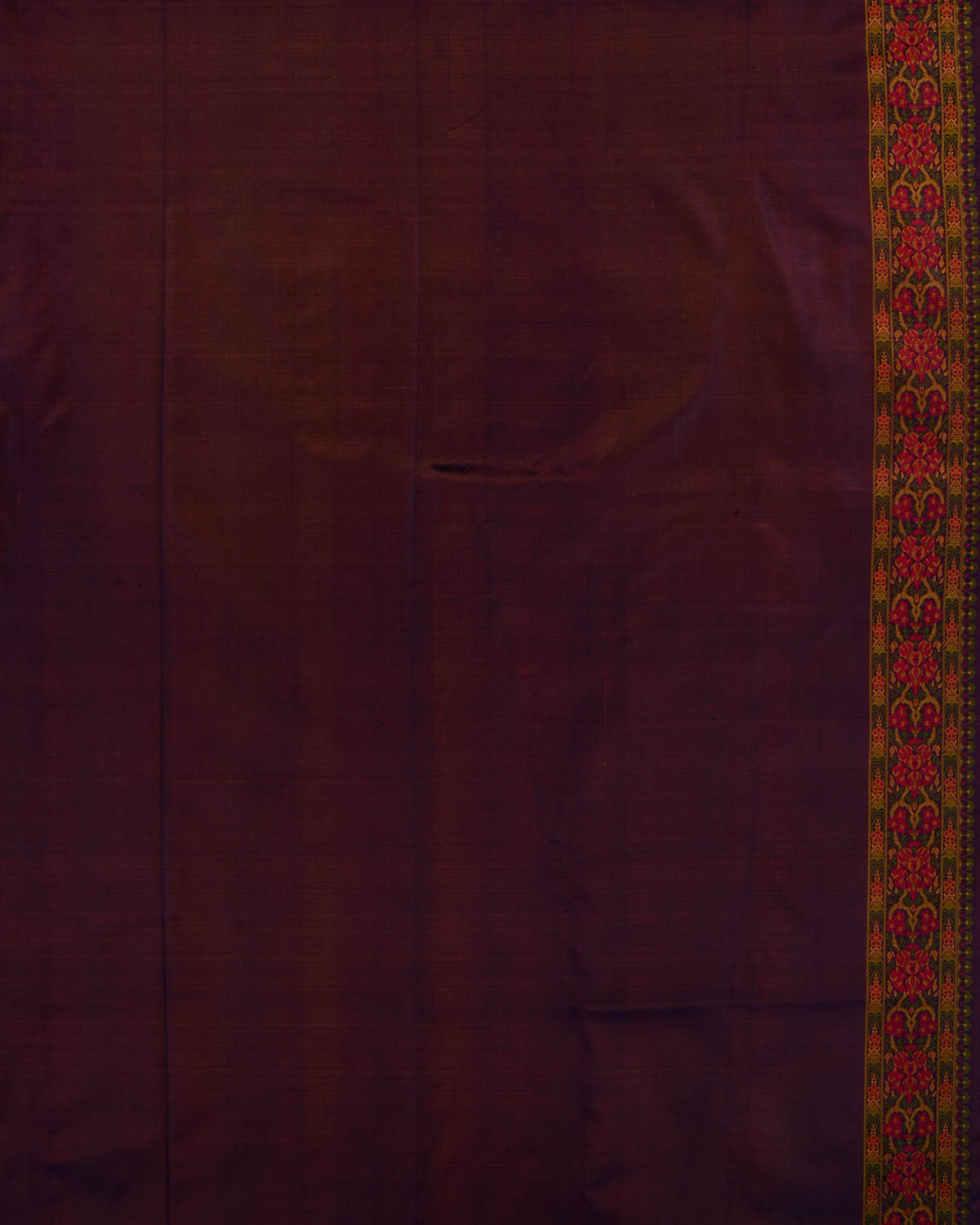 Shot Purple Banarasi Tehra Floral Jaal Jamawar Handwoven Katan Silk Saree-HolyWeaves