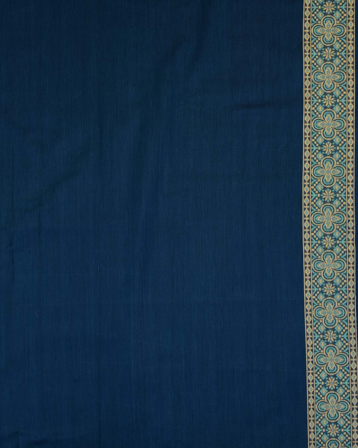 Teal Blue Banarasi Alfi Resham Cutwork Brocade Woven Art Cotton Silk Saree-HolyWeaves