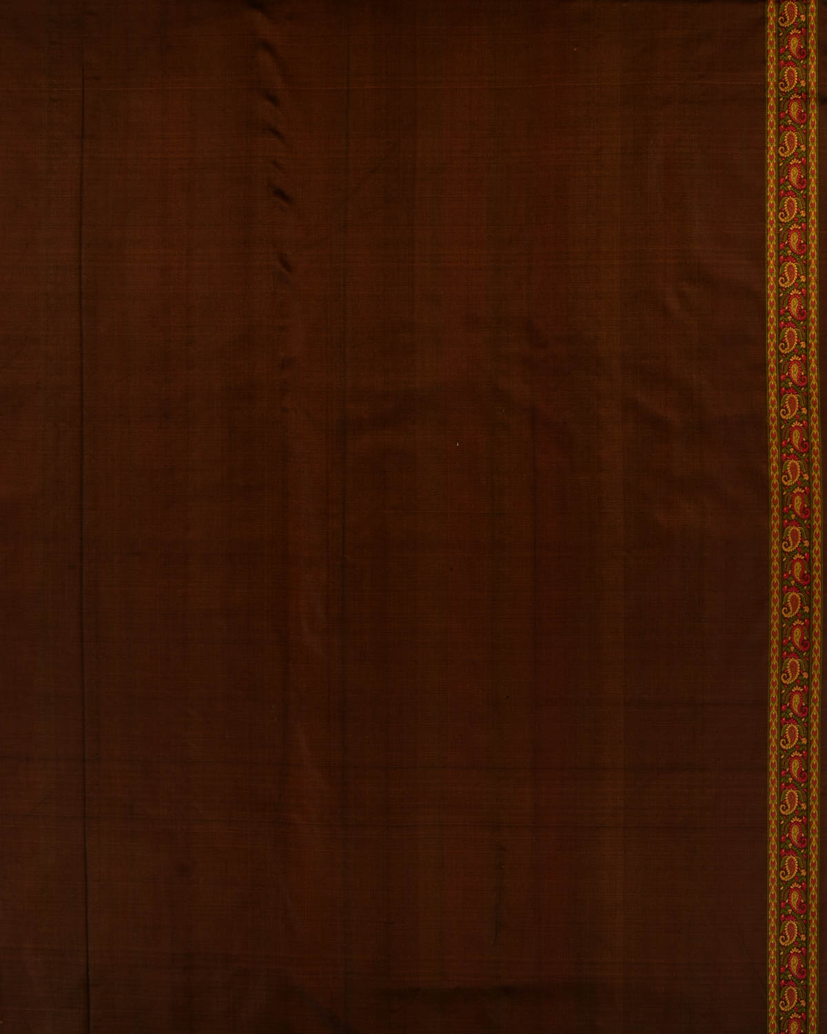 Black Banarasi Multi-Color Resham Paisley Jamawar Handwoven Katan Silk Saree-HolyWeaves