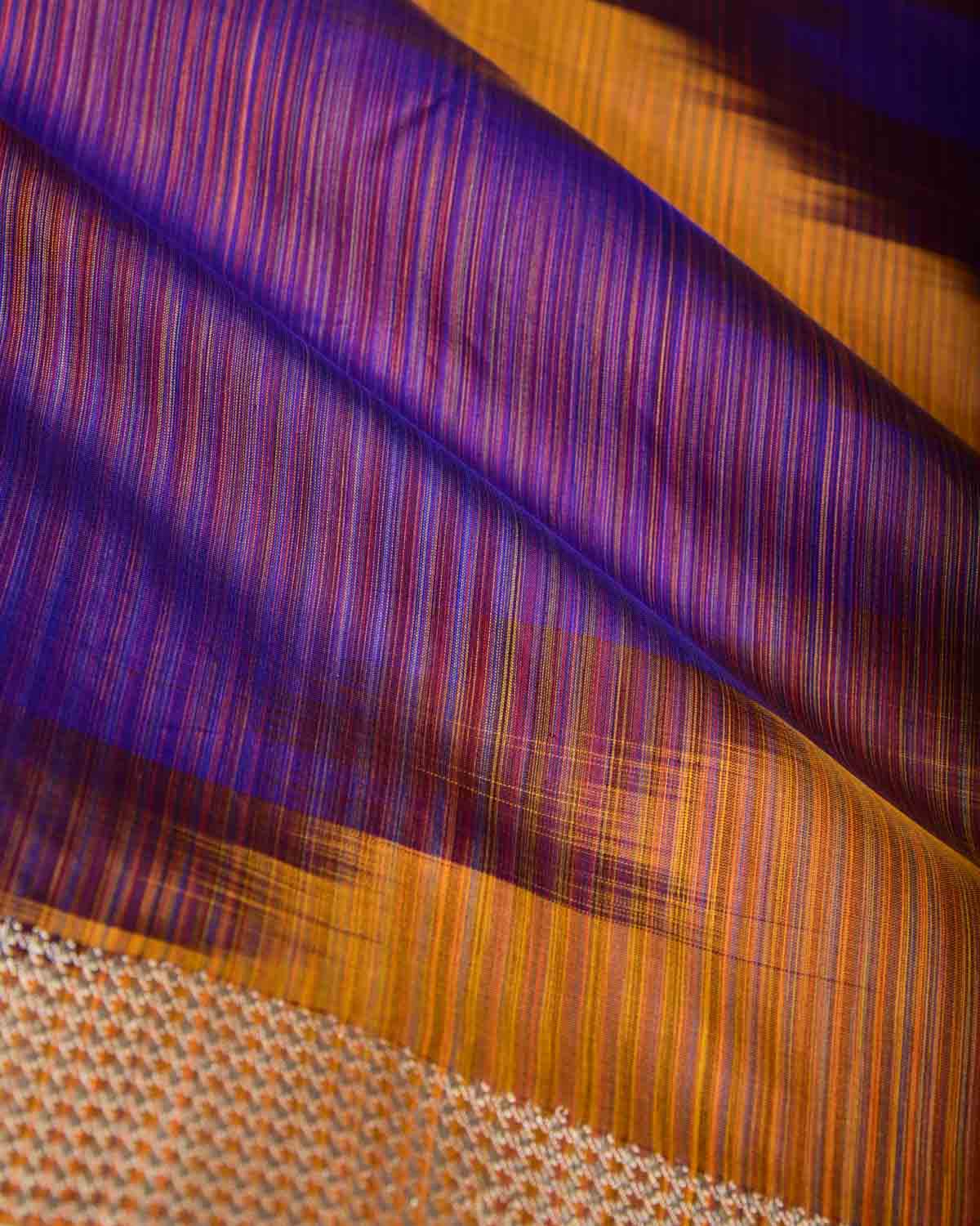 Rainbow Multi-color Kadhuan Brocade Handwoven Katan Silk Banarasi Saree-HolyWeaves