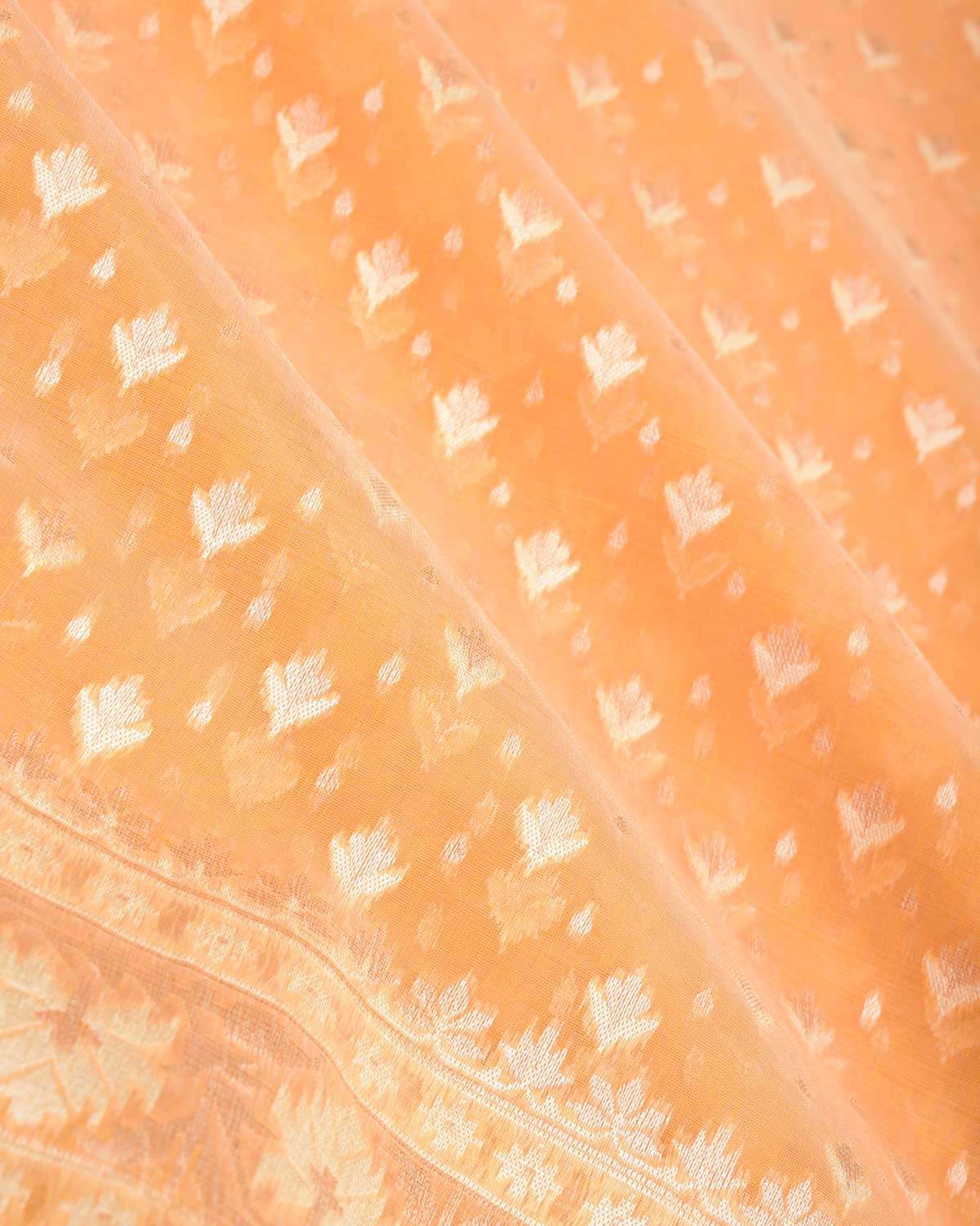 Yellow Alfi Buti Cutwork Brocade Woven Cotton Silk Banarasi Saree-HolyWeaves