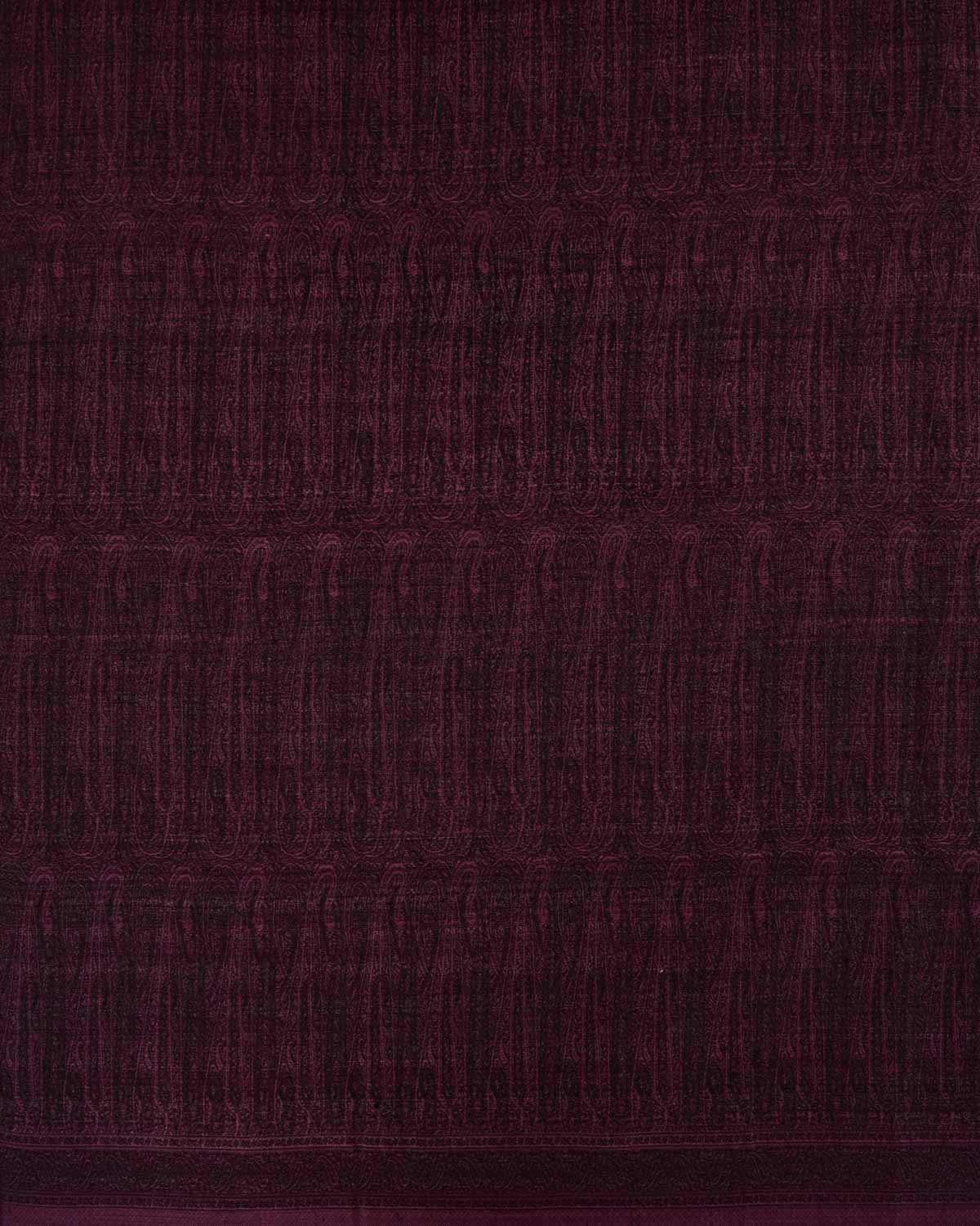 Purple Banarasi Jamawar Handwoven Silk Wool Shawl-HolyWeaves