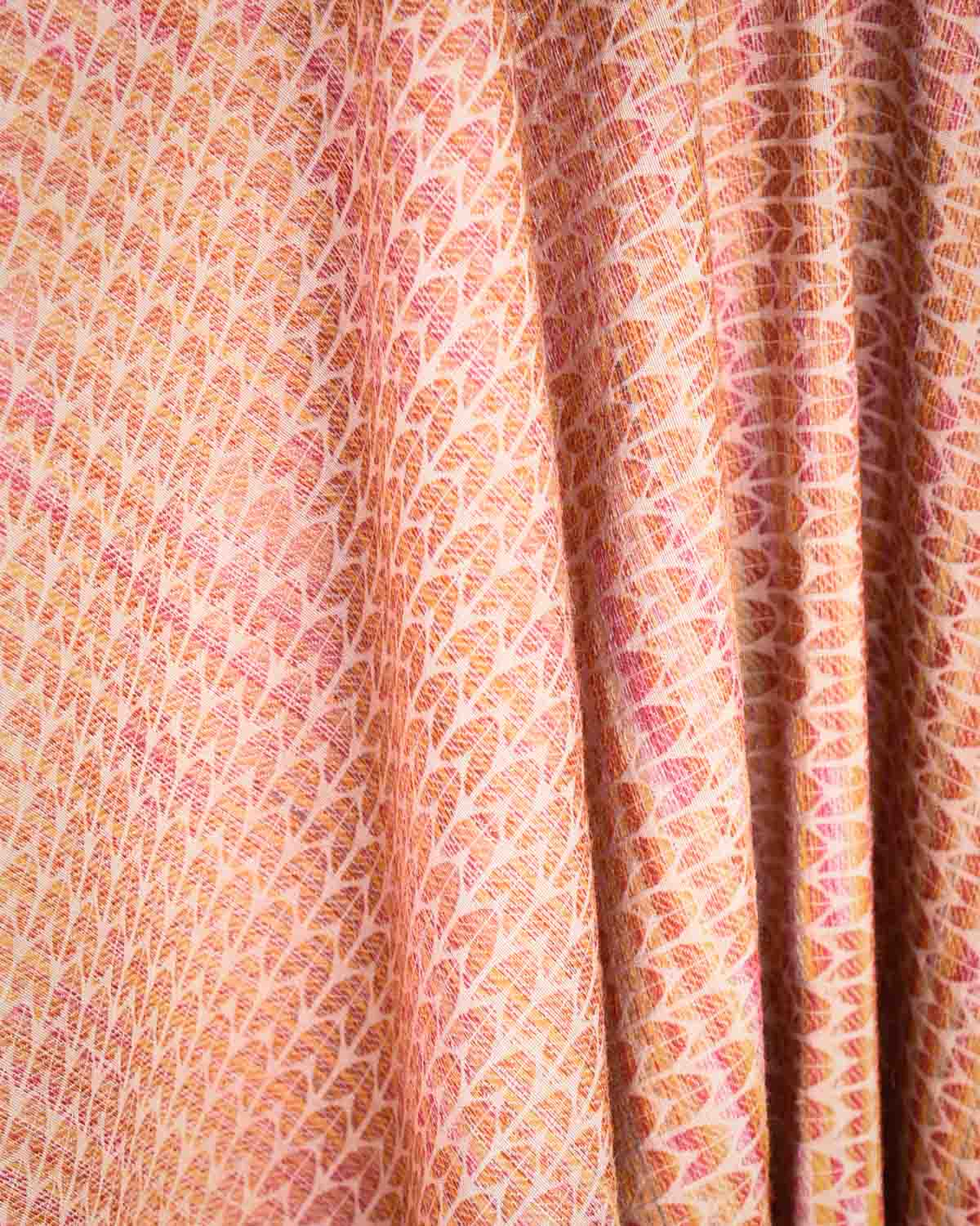 Variegated Multi-color Herringbone Brocade Handwoven Silk Wool Unisex Dress Shawl-HolyWeaves