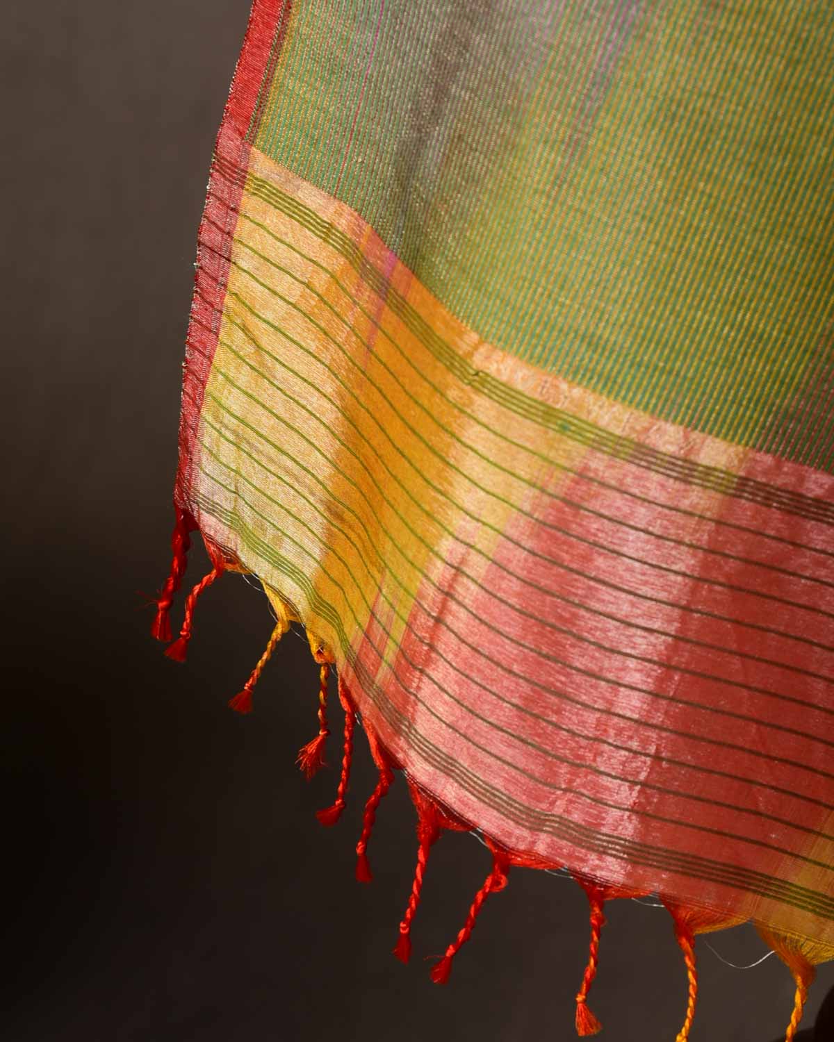 Ombre Metallic Green Silver Zari Geeta Shlok 2.47 Brocade Handwoven Silk Wool Unisex Dress Shawl-HolyWeaves