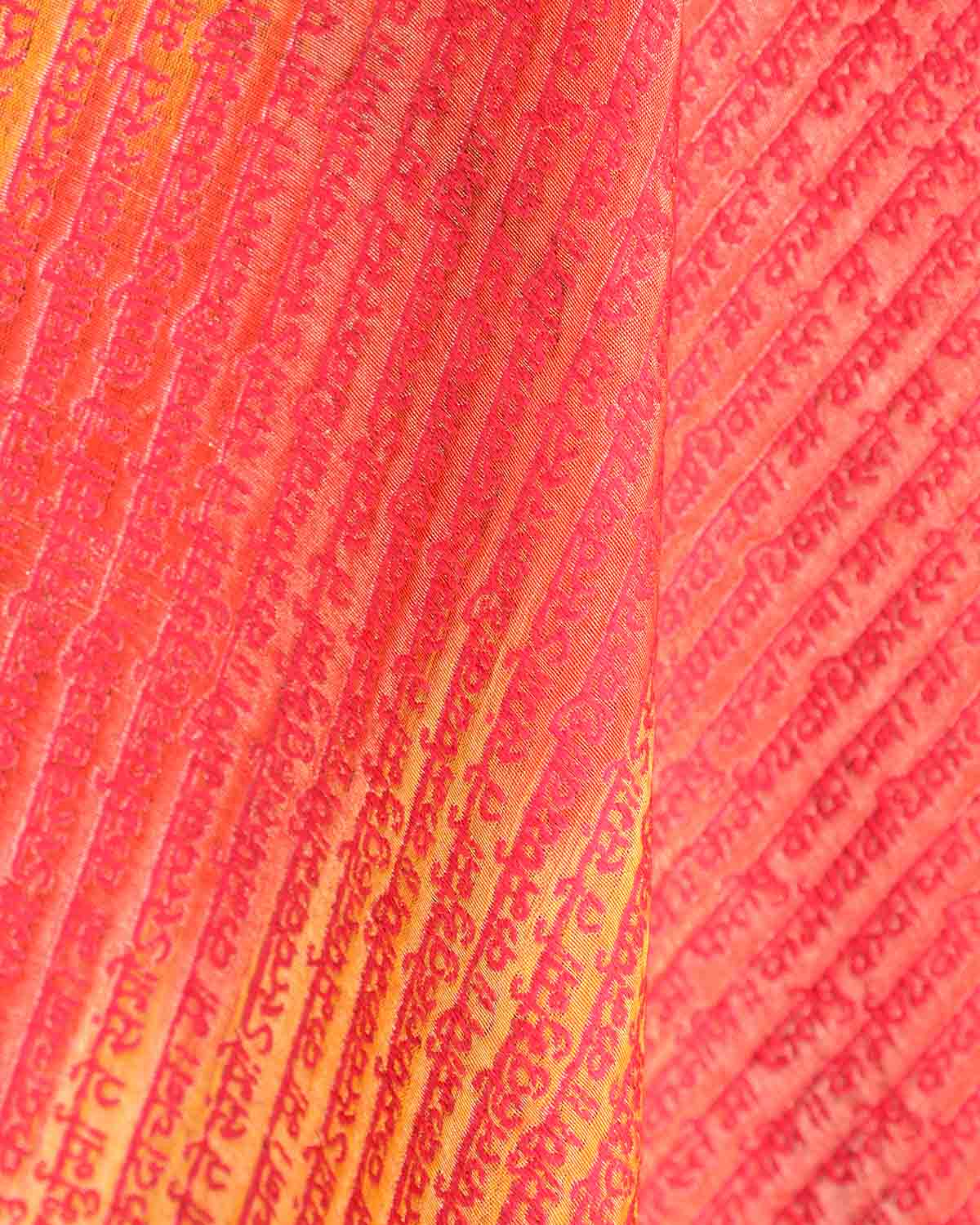 Rainbow Multi-color Gold Zari Geeta Shlok 2.47 Brocade Handwoven Silk Wool Unisex Dress Shawl-HolyWeaves