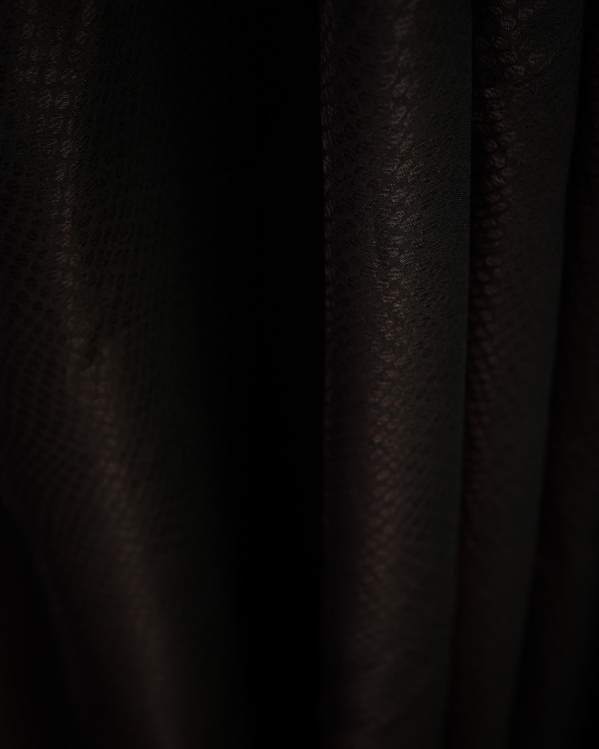 Black Black Zari Distressed Python Stripes Brocade Handwoven Silk Wool Unisex Dress Shawl-HolyWeaves