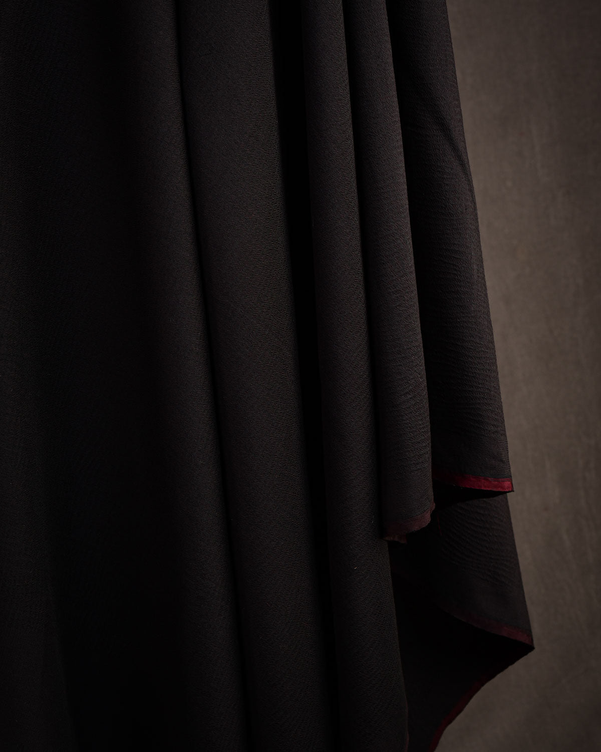 Black Python Stripes Resham Brocade Handwoven Silk Wool Unisex Dress Shawl-HolyWeaves