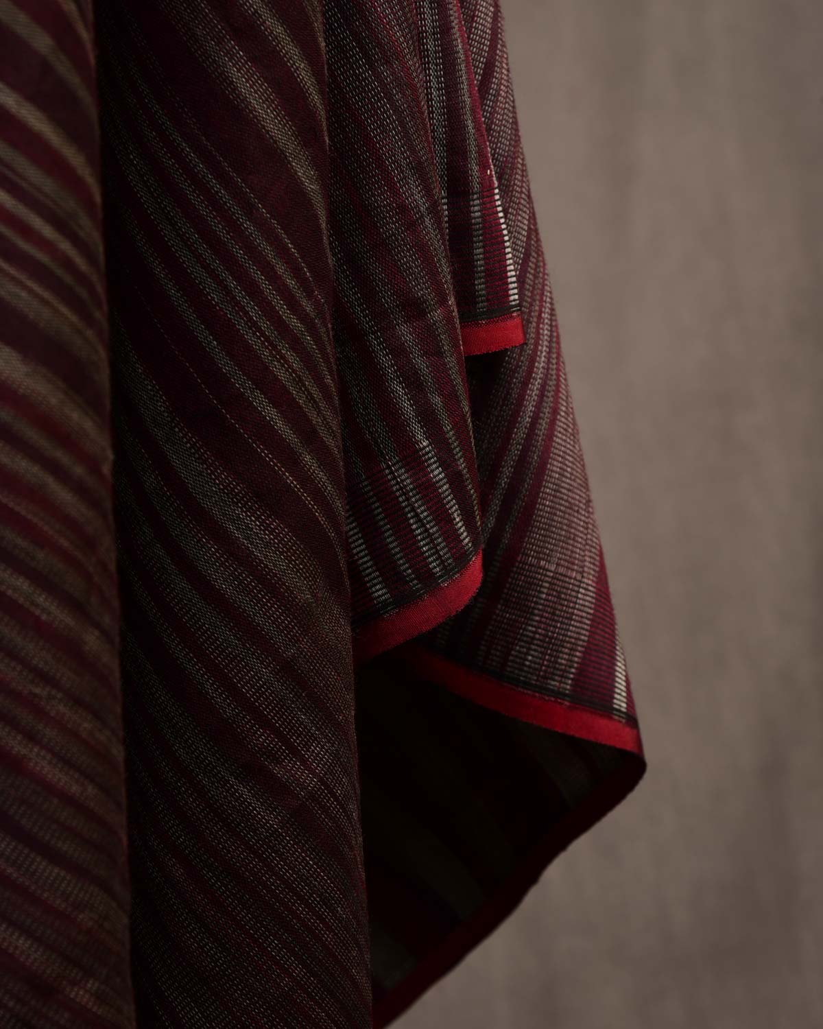 Variegated Mahogany Waterfall Brocade Handwoven Silk Wool Unisex Dress Shawl-HolyWeaves