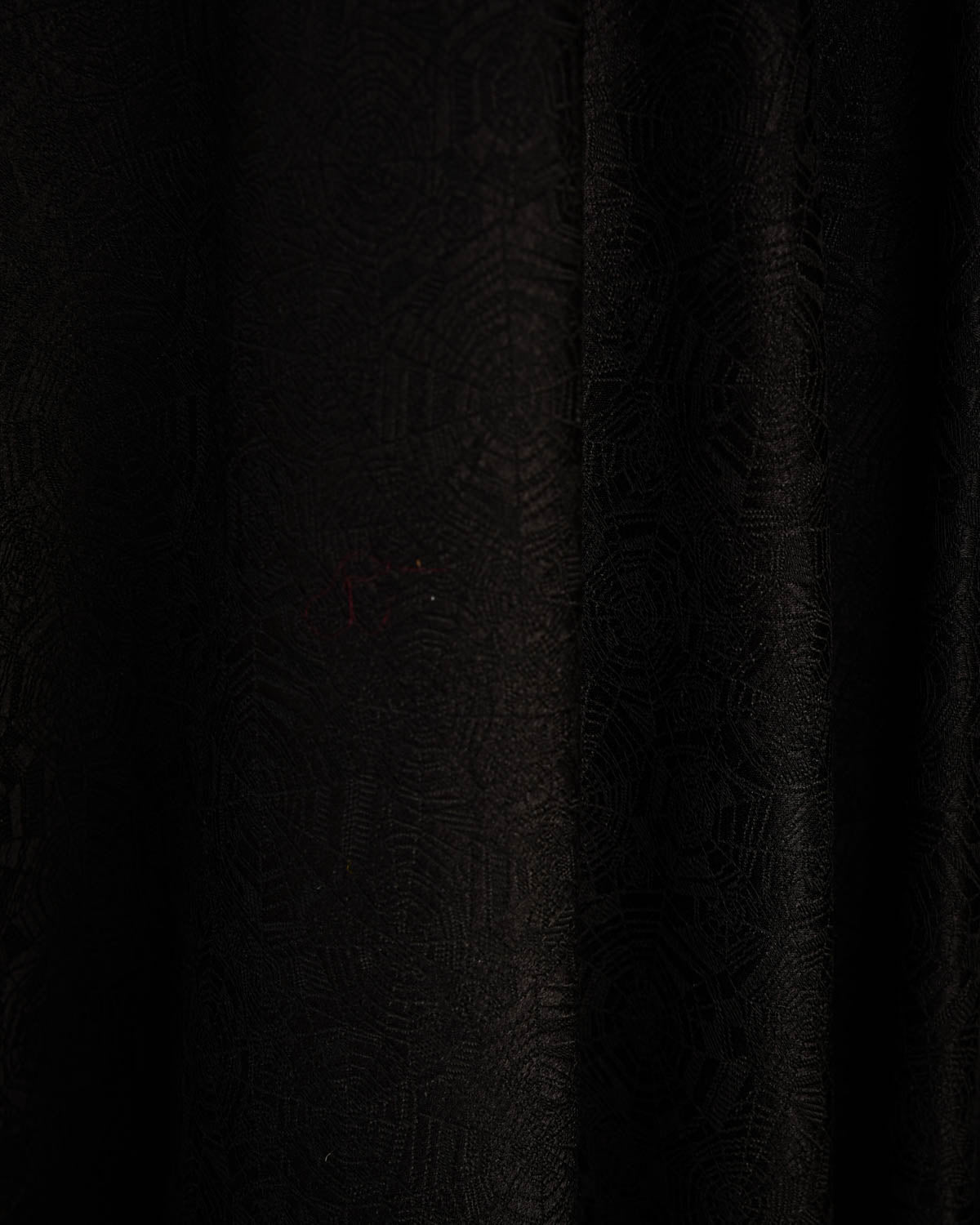 Black Spider Web Satin Tanchoi Handwoven Silk Wool Unisex Dress Shawl-HolyWeaves