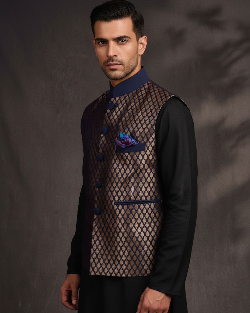 Blue Silk Brocade — Image 1