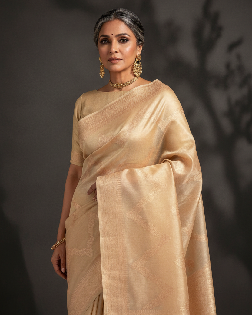 Metallic Gold Tissue Chevron Lifestyle - Retry