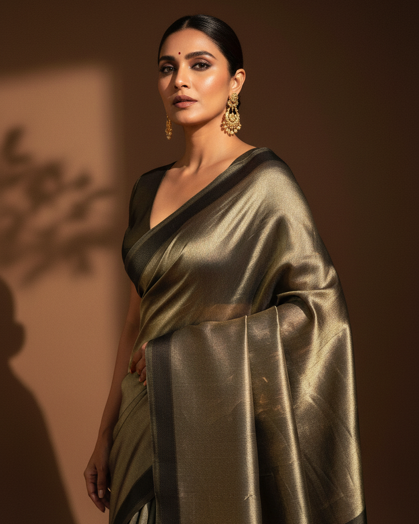 Metallic Silver Kora Tissue - Image 1