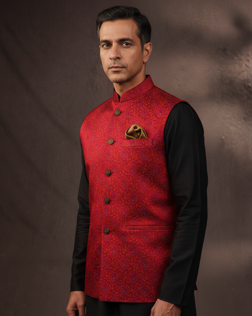 Red Tehri Paisley — Image 1