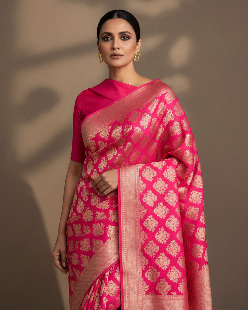 Shot Pink Gulab Buta Lifestyle v3