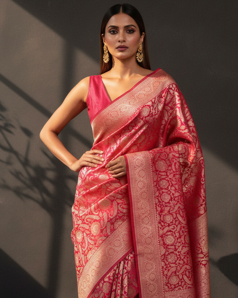 Shot Red-Pink Katan Silk — Editorial V1