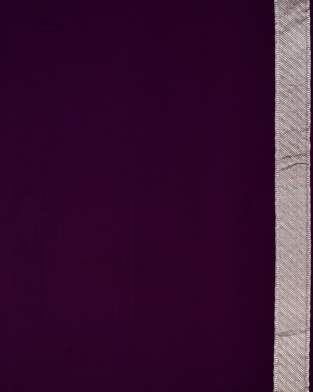 Purple Banarasi Silver Zari Polka Buti Cutwork Brocade Handwoven Khaddi Georgette Saree - By HolyWeaves, Benares