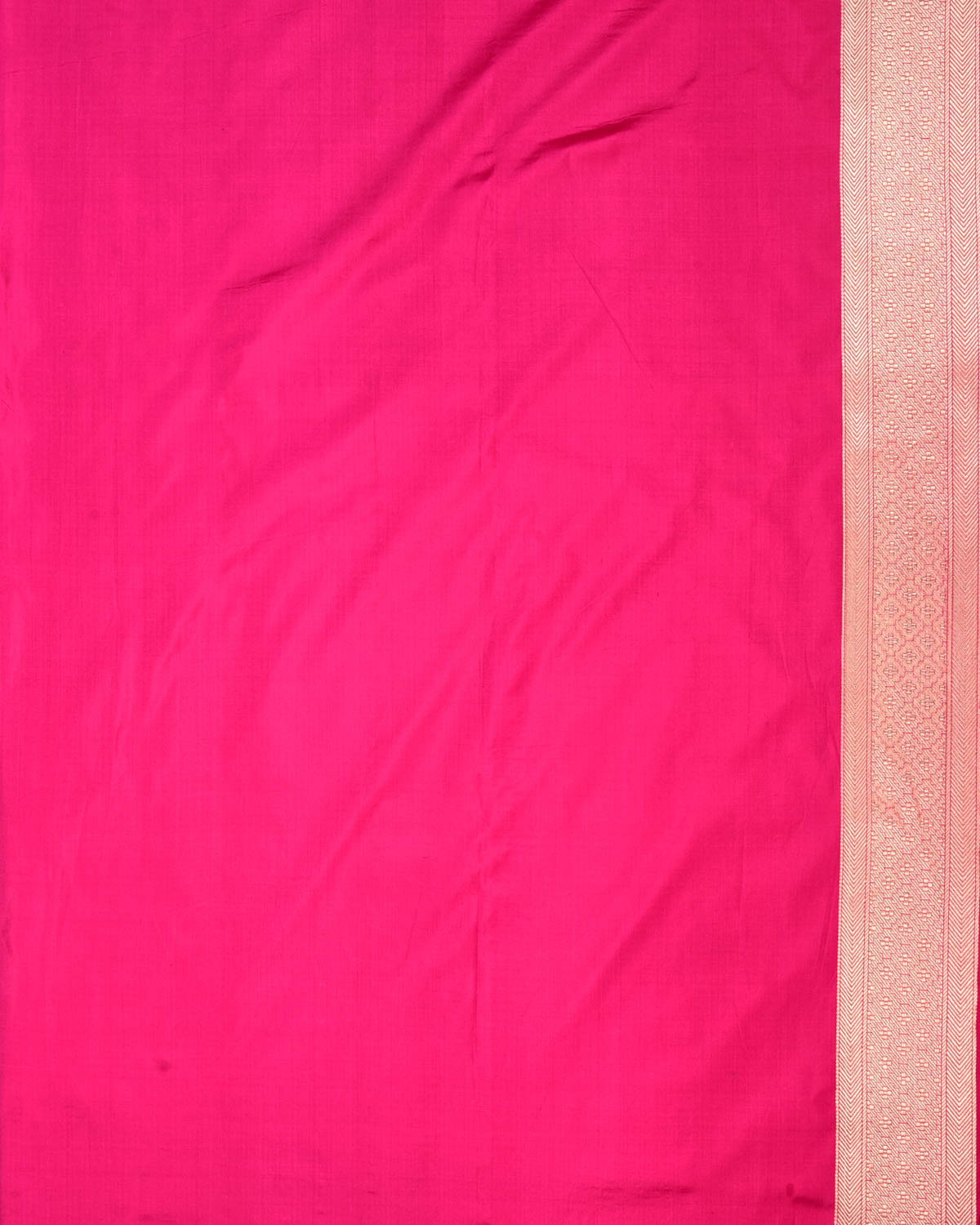 Rani Pink Banarasi Alfi Sona Rupa Paisley Jaal Cutwork Brocade Handwoven Katan Silk Saree - By HolyWeaves, Benares