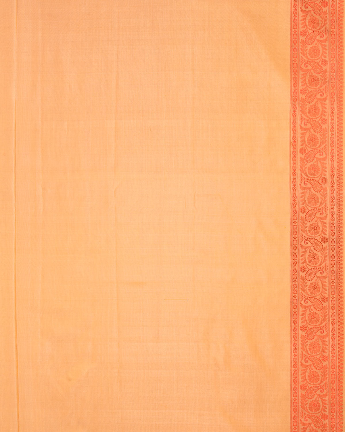 Red On Beige Banarasi Resham Tanchoi Handwoven Katan Silk Saree - By HolyWeaves, Benares