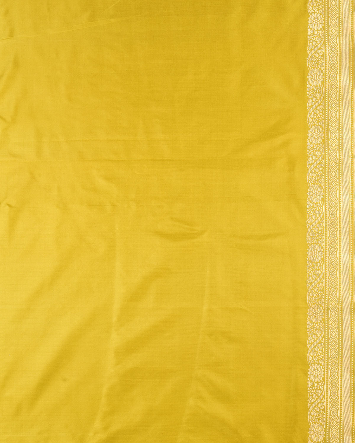 Lime Green Banarasi Gold & Silver Zari Jaal Kadhuan Brocade Handwoven Katan Silk Saree - By HolyWeaves, Benares