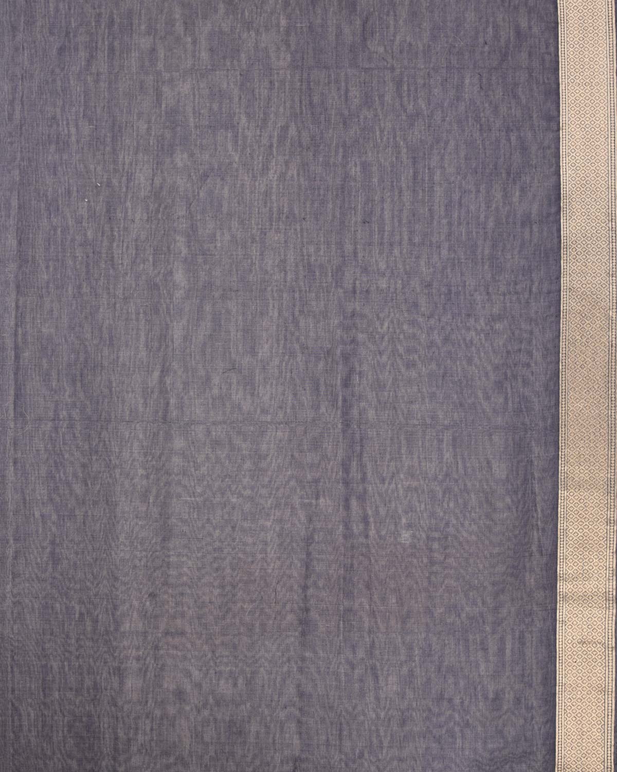 Gray Banarasi Gold Zari & White Resham Alfi Diagonal Buti Cutwork Brocade Handwoven Cotton Silk Saree - By HolyWeaves, Benares