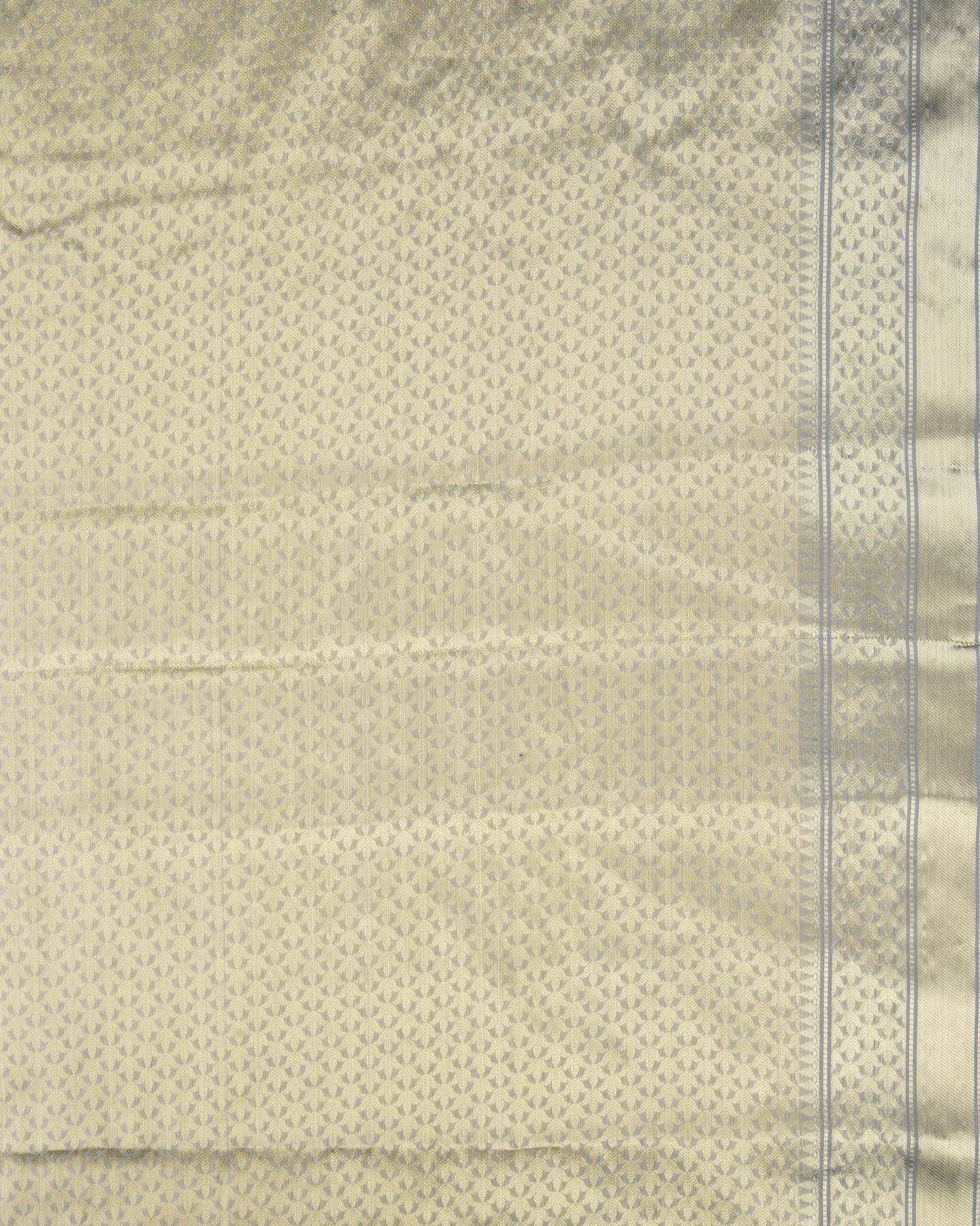 Amethyst Banarasi Buta Alfi Cutwork Brocade Woven Cotton Silk Saree - By HolyWeaves, Benares
