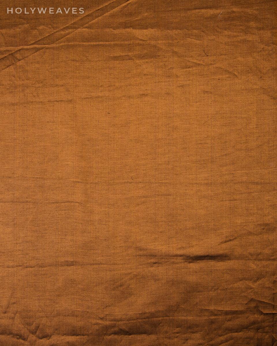 Antique Gold Banarasi Woven Cotton Tissue Fabric - By HolyWeaves, Benares