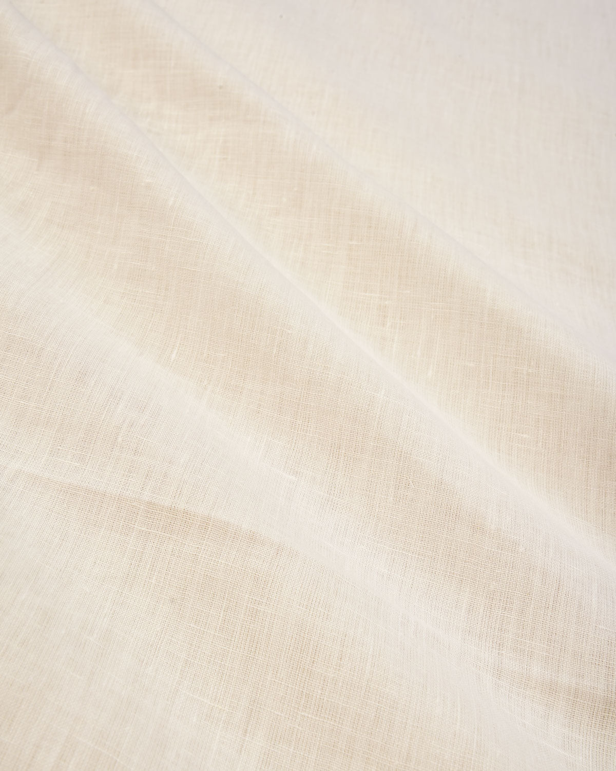 White Woven Linen Cotton Fabric - By HolyWeaves, Benares