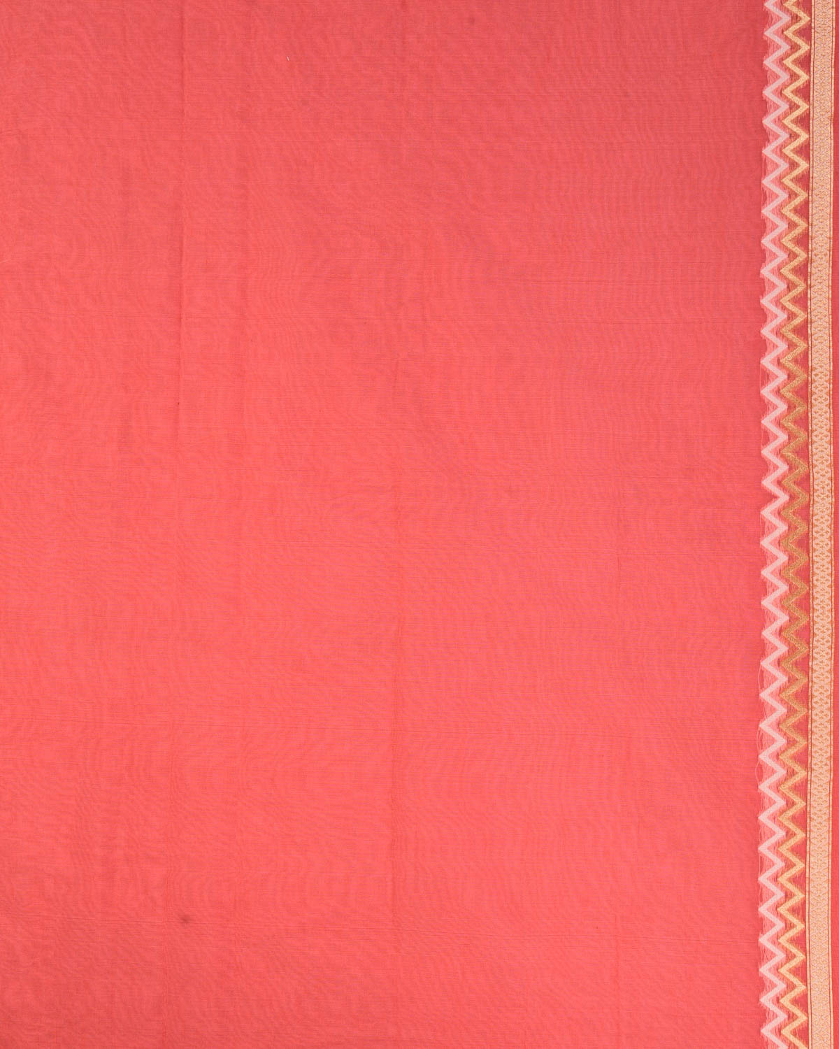 Peach Banarasi Gold Zari & White Resham Alfi Buti Cutwork Brocade Woven Art Cotton Silk Saree - By HolyWeaves, Benares