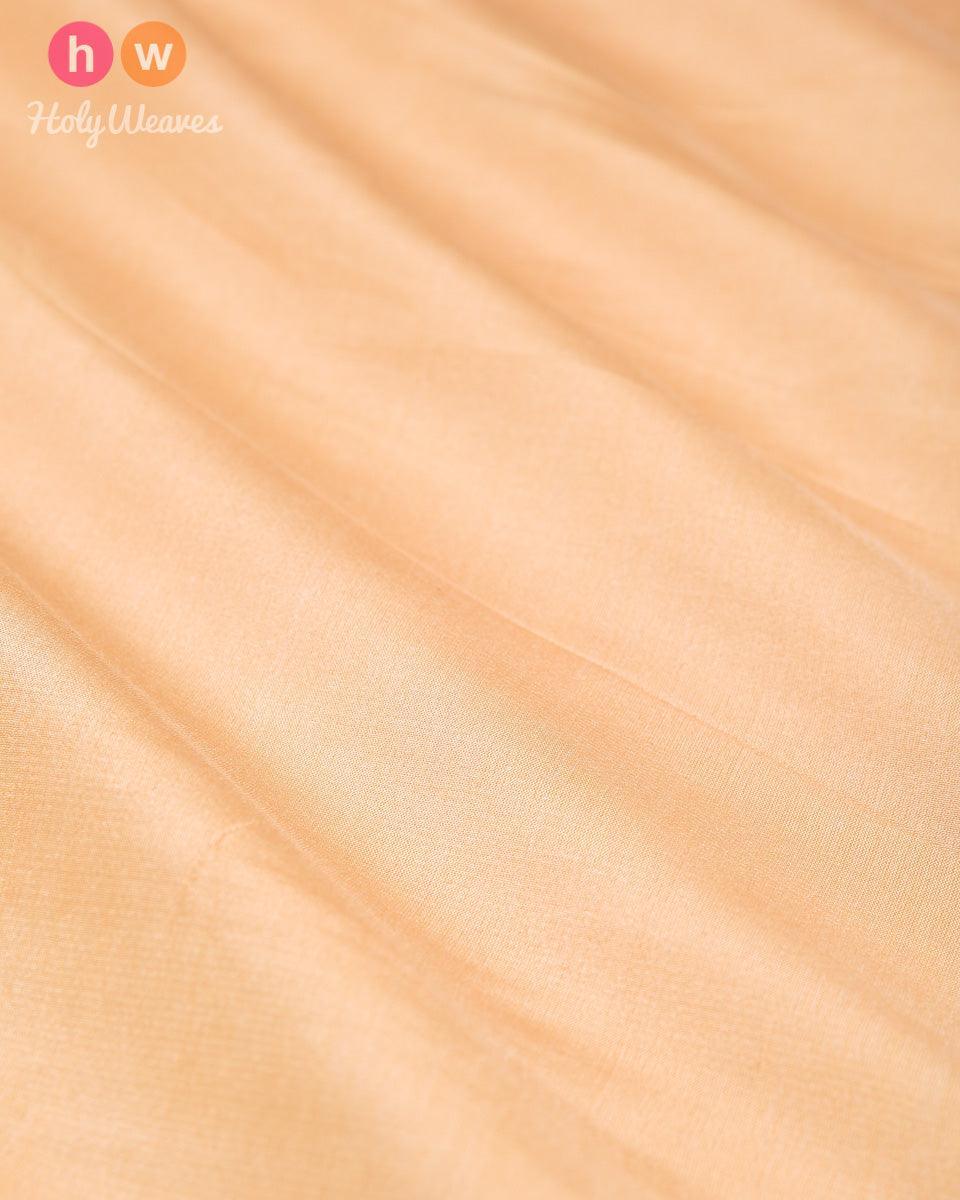 Beige Plain Silk Tasar Fabric - By HolyWeaves, Benares