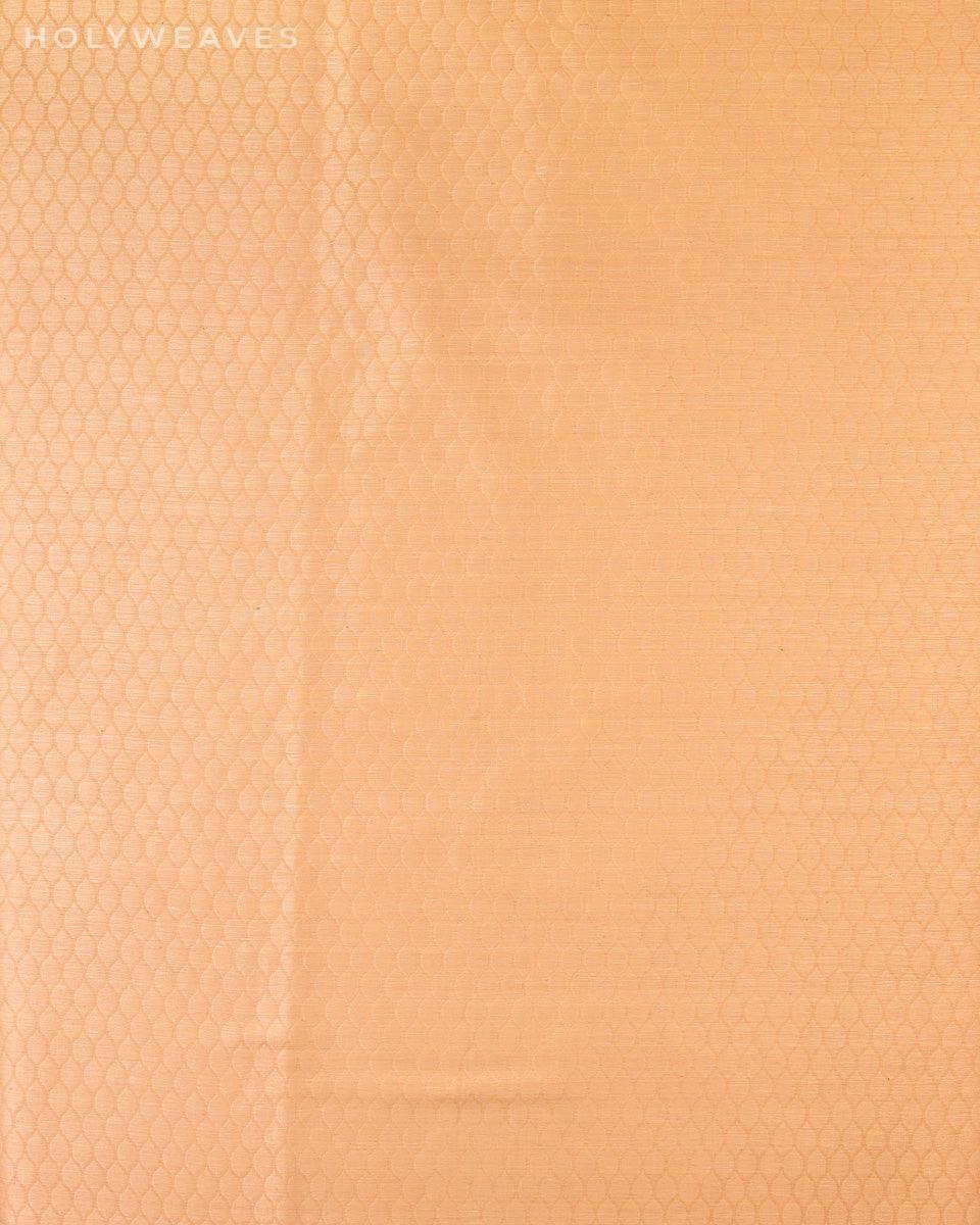 Beige Tanchoi Woven Linen Silk Fabric - By HolyWeaves, Benares