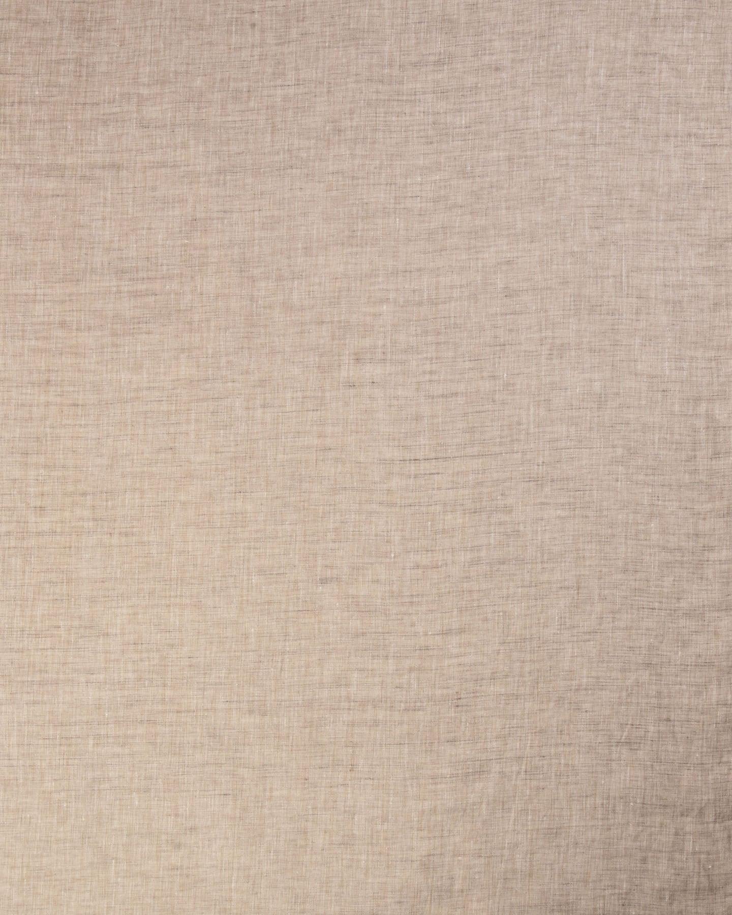 Beige Textured Plain Woven Cotton Linen Fabric - By HolyWeaves, Benares