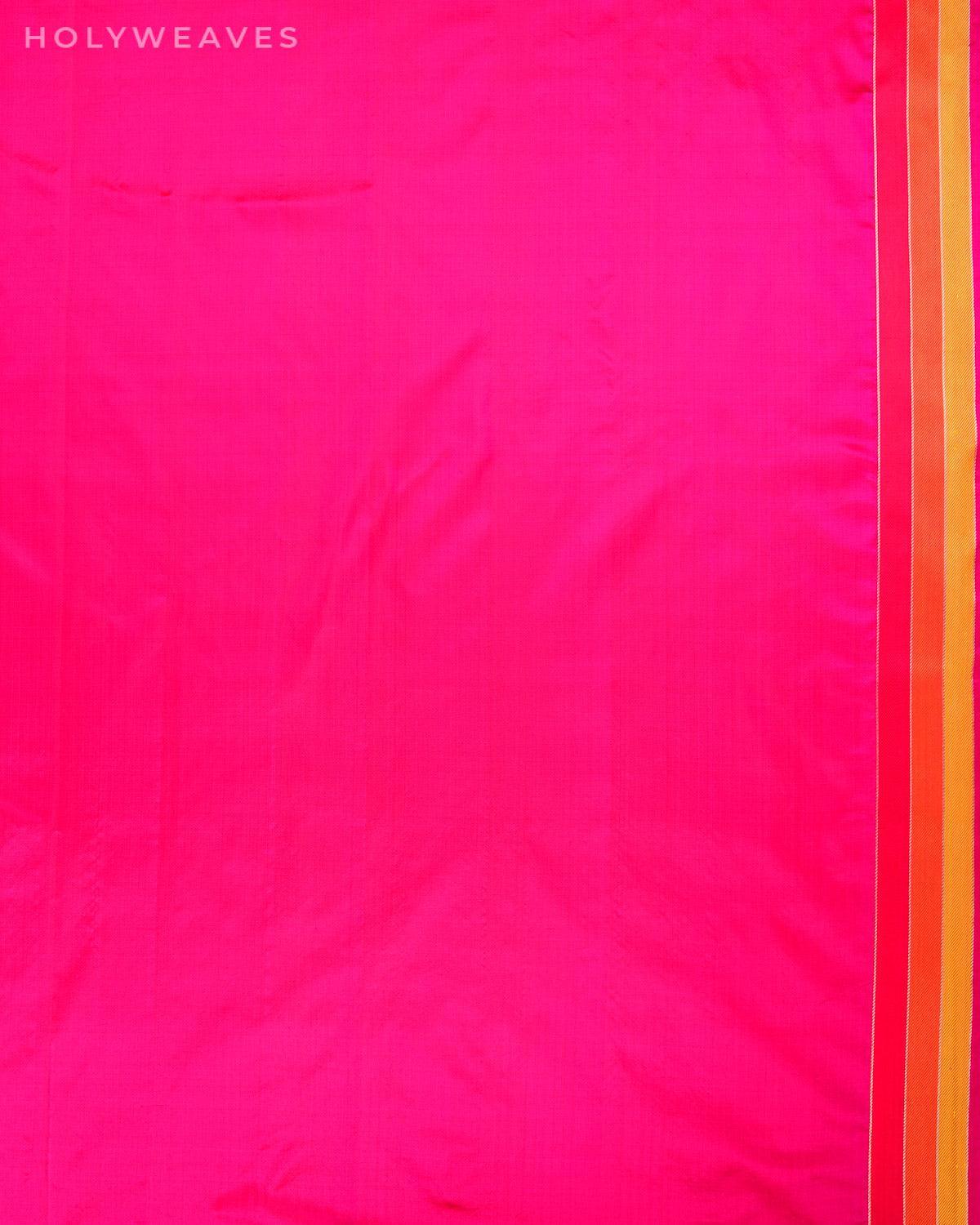 Black Banarasi Houndstooth Cyclone Double Zari Brocade Handwoven Katan Silk Saree - By HolyWeaves, Benares