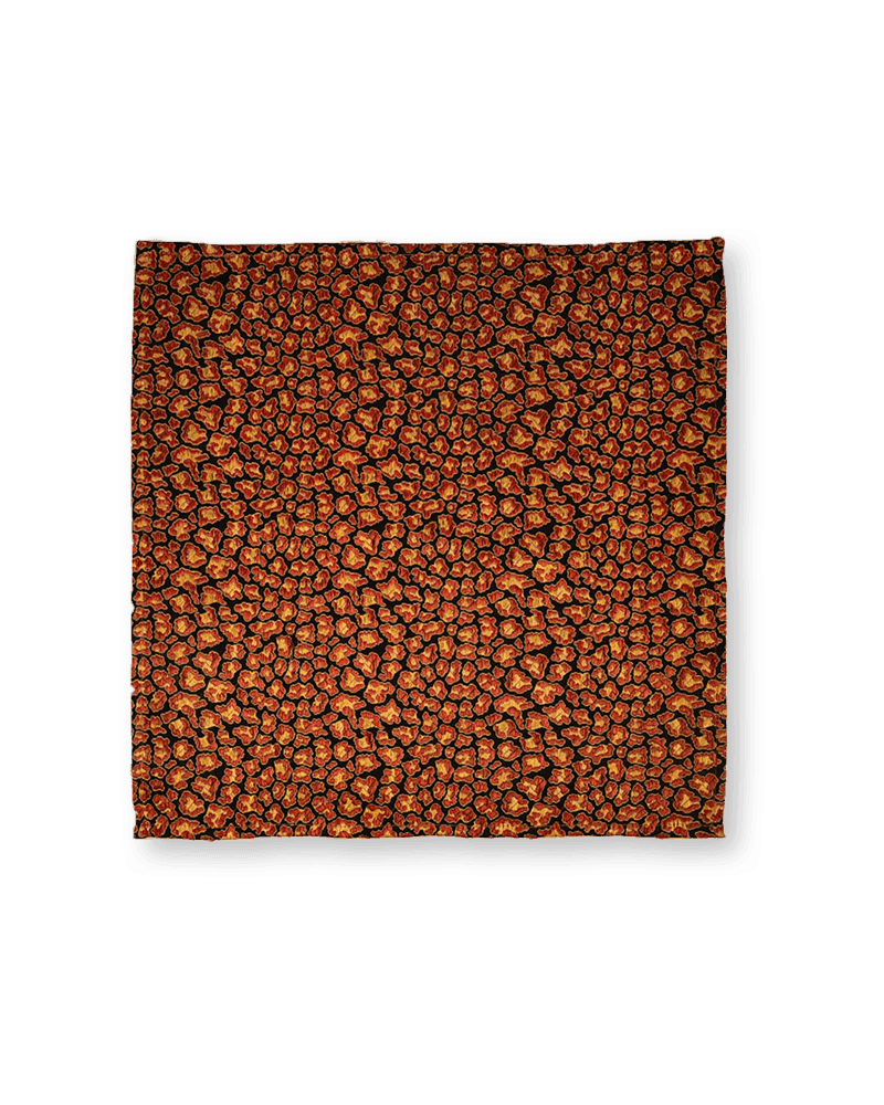 Black Double Zari Jaguar Brocade Handwoven Pure Silk Pocket Square For Men - By HolyWeaves, Benares