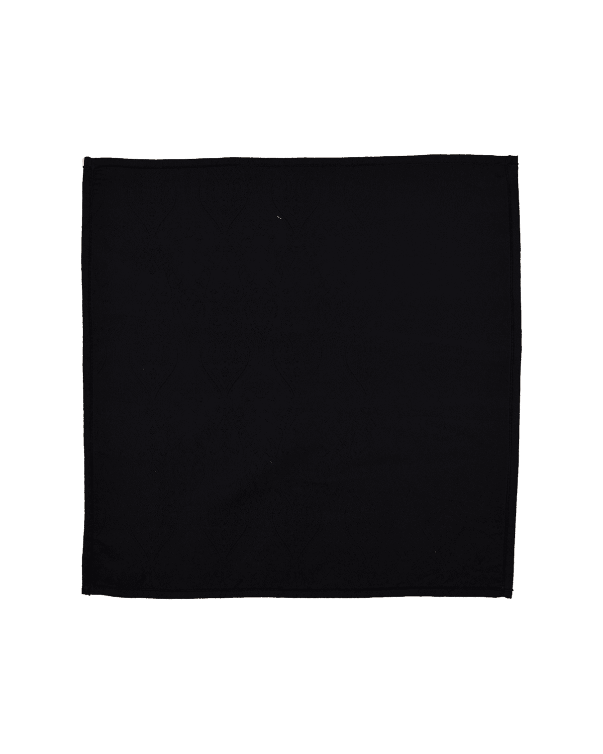 Black Tanchoi Handwoven Pure Silk Pocket Square For Men - By HolyWeaves, Benares