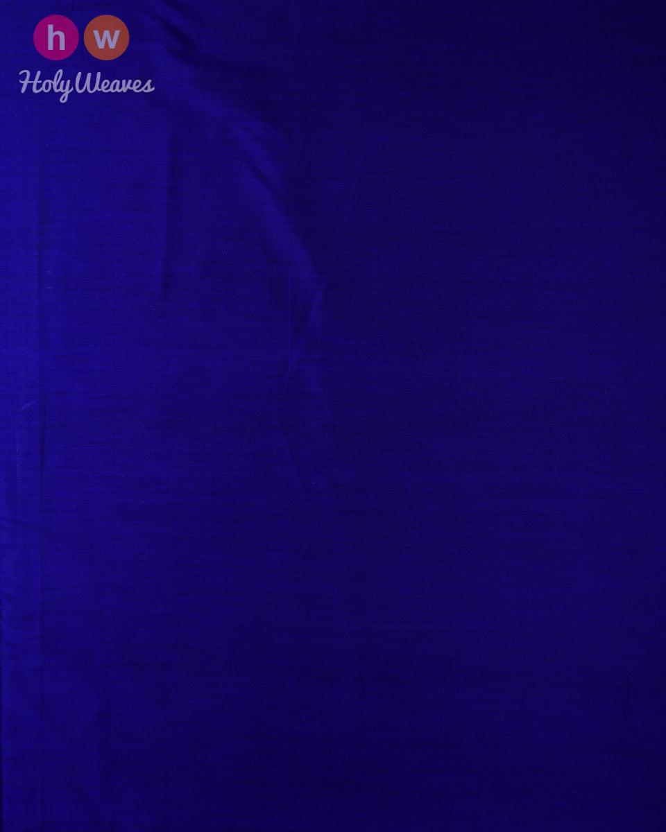 Blue Spun Plain Woven Silk Fabric - By HolyWeaves, Benares