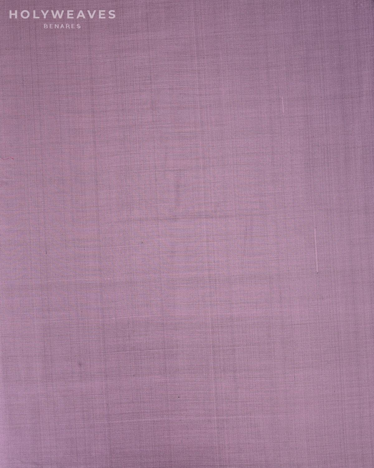 English Lavender Banarasi Plain Woven Spun Silk Fabric - By HolyWeaves, Benares